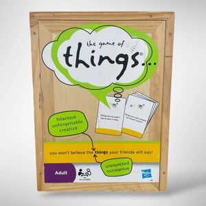 Hasbro The Game of Things Adult Party Game Wooden Box Edition Parker Brothers‎